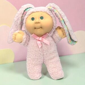 VTG 90's Cabbage Patch Cutie Kids BabyLand Bunny Plush 10" Pink Floral Ears 1990